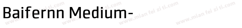 Baifernn Medium字体转换